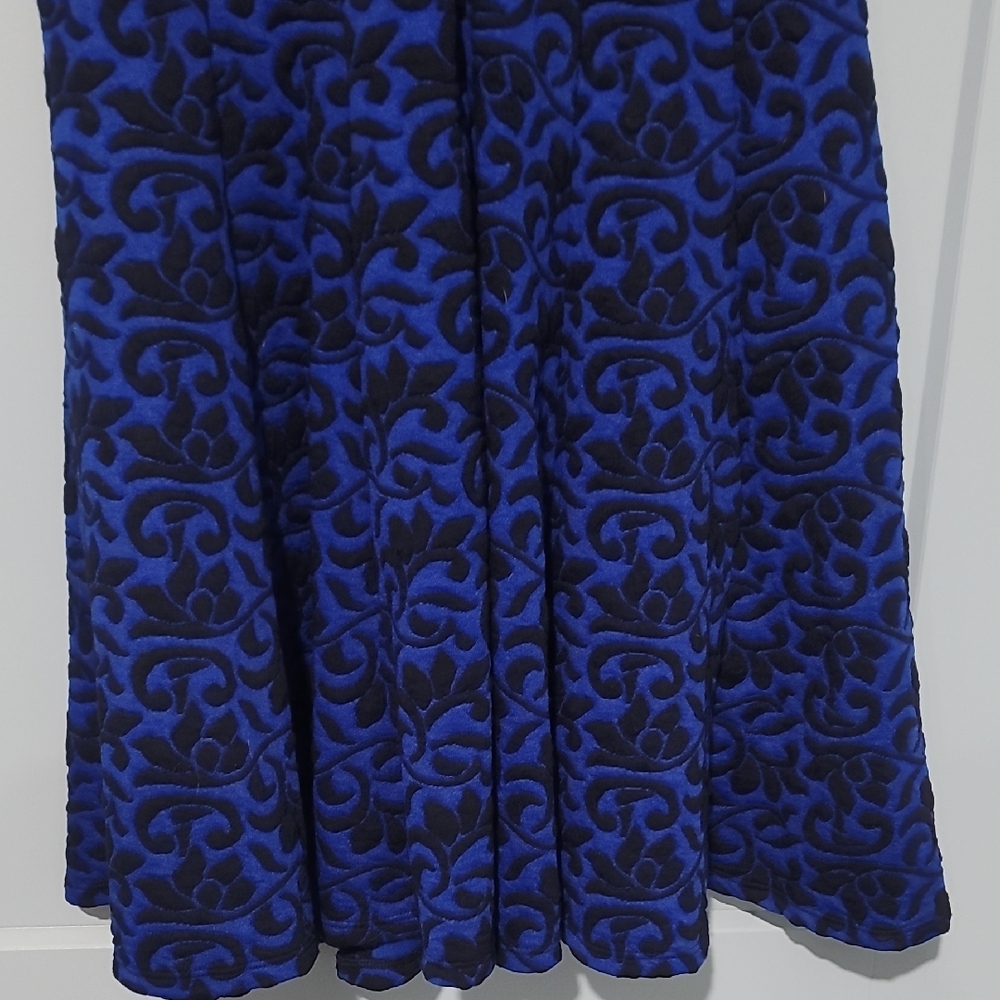 Chic Blue Patterned Mini Dress - Picture 10 of 12